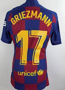 Barcelona,FC - Trikot 2019 Griezmann  | Original match issued FC Barcelona  Spielertrikot mit der Nummer 17.Vorbereitet für ein LaLiga-Spiel für Antoine Griezmann in der Saison 2019/2020. Status ABC. Griezmann ist französischer Nationalspieler und Weltmeister mit Frankreich in 2018. - Bild 3