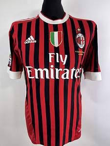 AC Mailand - Trikot 2011  | Original match issued AC Mailand Spielertrikot mit der Nummer 9. Vorbereitet für Filippo Inzaghi  für ein Spiel der Serie A in 2011. Status ABC. - Bild 10