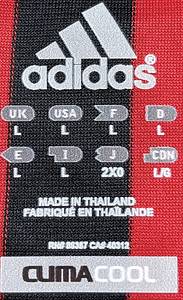  - Original match-issued AC Milan player shirt with the number 9. Prepared for Filippo Inzaghi for a Serie A match in 2011. Status:ABC .Short-sleeved shirt; size L; embroidered club crest; rubberized Adidas logo; Coppa Italia logo; rubberized player number and name; flocked Serie A patch; flocked Winners Trophy patch; 100% polyester; Made in Thailand. Condition: A - Bild 3