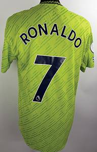 Manchester,United  - Trikot 2023  | Original match issued  Manchester United Spielertrikot mit der Nummer 7 von Cristiano Ronaldo. Vorbereitet für ein Premier-League Spiel in der Saison.2022/2023 .Cristiano Ronaldo ist mehrfacher Championsleague-Sieger, Europameister mit Portugal und gewann mit Portugal die Nationsleague Status ABB. - Bild 2