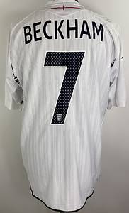 England - Trikot 2007 Beckham  | Original match issue   Spielertrikot der englischen Nationalmannschaft mit der Nummer 7 von David Beckham.Vorbereitet für das Wembley - Eröffnungsspiel am 01.06.2007 gegen Brasilien.Status ABC. - Bild 3