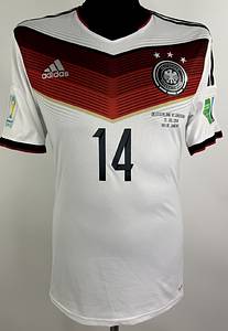 DFB - Trikot 2014 WM  | Original match issued DFB Spielertrikot mit der Nummer 14 von Julian Draxler.Vorbereitet für das WM 2024 Finale gegen Argentinien am 13.06.2014 in Rio De Janeiro, Brasilien, was die deutsche Nationalmannschaft 0:1 gewann, durch ein Tor von Mario Götze.Trikot stammt aus der Sammlung eines ehemaligen DFB-Mitarbeiters. Status: AAB. - Bild 2