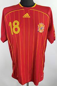 Spanien - Trikot 2006 WM  | Original match worn Spanien Spielertrikot mit der Nummer 18 von Cesc Fàbregas.Getragen in einem der 4 Spiele die Spanien bei der Fußball Weltmeisterschaft 2006 bestritt. Status AAB. - Bild 2
