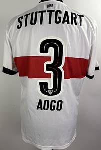 Sorry, no english description is available. ...  -  Condition: A.....Trikot kurzarm; Größe L; VFB-Wapen aufgummiert; Herstellerlogo Puma gestickt; Spielername,Vereinsname und Rückennumer aufgummiert, Bundesligalogo und Ärmelsponsor aufgummiert; 100% Polyester; Made in Türkey. Der DFB Mitarbeiter hat dieses Trikot direkt von Aogo erhalten. - Bild 3
