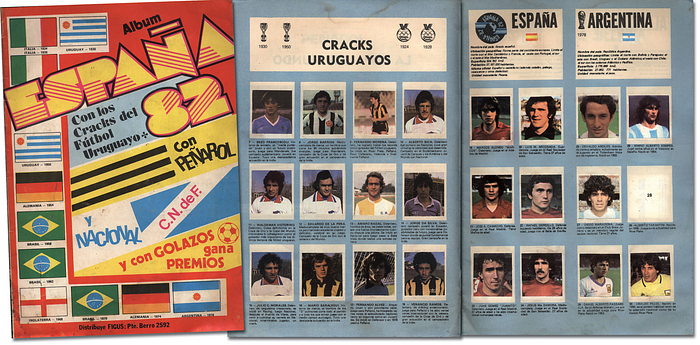 Sammelbilder-Ghiga  | Album Espana 82 con Penarol y Nacional