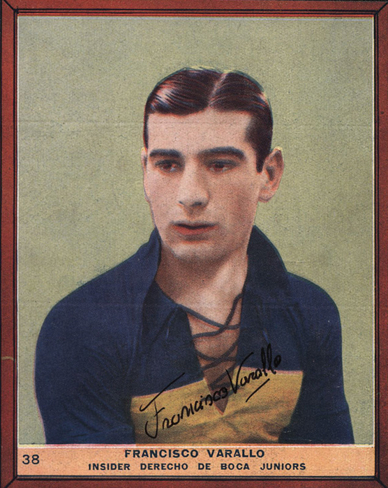 - World Cup 1930 Autograph Argentina: (1910-2010) Color Magazinphoto with original signature of Francisco Varallo (Boca Juniors; 16 international matches with 7 goals), runner-up with Argentina at the 1930 World Cup. He won the Copa America with Argentina in 1937. He died in 2010 as the last participant of the 1930 World Cup. 12.5 x 10 cm Condition: A
