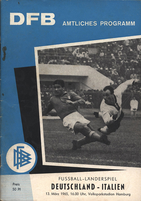 Programm LS1965  | Deutschland - Italien 13.3.1965 Hamburg. Offizielles Länderspielprogramm