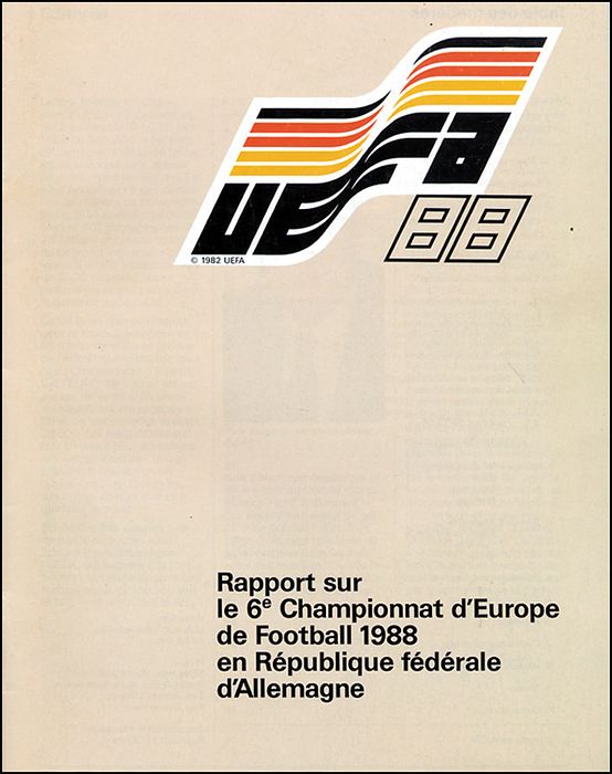 UEFA Euro 1988. Official Report - 38 pages with 50 photos, size 22x30 cm, softcover. (French) Very rare. Condition: B