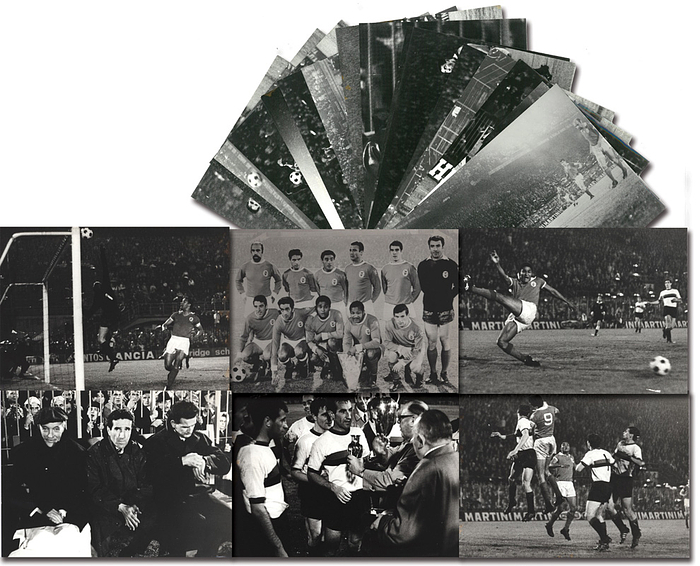 Europapokal der Landesmeister 1965 Finale  | 22 S/W-Pressefotos (A-S.L.) vom Endspiel im Europapokal der Landesmeister 1965 Inter Mailand v Benfica Lissabon (1.0). Je 17,5x12,5