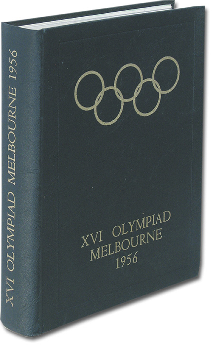  - The Official Report of the Organizing Committee for the Games of the XVI Olympiad Melbourne 1956. 760 pages with Approx. 600 b&w photos,.22x29 cm, artificial leather bound. Condition: B-C