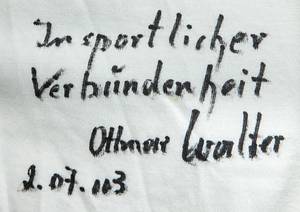 Weltmeister 1954  | Retro Trikot DFB Fußball - Weltmeisterschaft 1954.Mit der Rückennummer "16" für Fritz Walter. Mit 7 original Signaturen der Spieler des Fußball Weltmeister 1954: Eckel, O.Walter, Erhardt, Biesinger, Schäfer, Kwiatkowski, Paff. - Bild 6