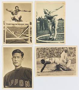  - Olmpic Games 1936: 700 collectible cards from Muratti, comprising the series: A) Focal Points of German Sports. Volume 1: Between the Olympic Games. B) Volume 2: Sporting Nations Prepare. C) Volume 3: The XI Olympiad, Berlin 1936. each 8.5x6 cm  --700 unpasted pictures, including duplicates (not collated). Only one picture from Volume 3 is included: No. 108, Jesse Owens. Condition: A-B- - Bild 3
