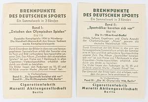  - Olmpic Games 1936: 700 collectible cards from Muratti, comprising the series: A) Focal Points of German Sports. Volume 1: Between the Olympic Games. B) Volume 2: Sporting Nations Prepare. C) Volume 3: The XI Olympiad, Berlin 1936. each 8.5x6 cm  --700 unpasted pictures, including duplicates (not collated). Only one picture from Volume 3 is included: No. 108, Jesse Owens. Condition: A-B- - Bild 4