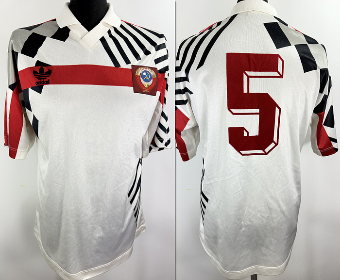 Russland - Trikot 1992  | Original match worn Russland Spielertrikot von Sergei Kolotovkin, getragen im Spiel gegen Mexiko am 08.03.1992. Aus der Sammlung  eines Fussballfunktionärs aus UDSSR/Russland. Status AAA