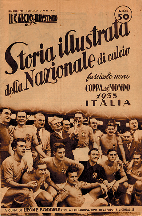  - Special edition from 1950 strictly on the Football World Cup of 1938 in France (in Italian). 32 pages, ca. 100 b/w phootographes, soft cover, size 18x27 cm, Milan 1950. Condition: C