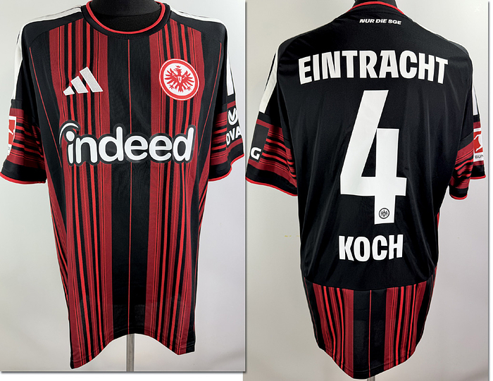 Frankfurt,Eintracht  - Trikot 2026  | Original match worn Eintracht Frankfurt Spielertrikot mit der Nummer 4 von Robin Koch.Getragen in einem  Bundesligaspiel in der Saison 2026/2027. Status ABB