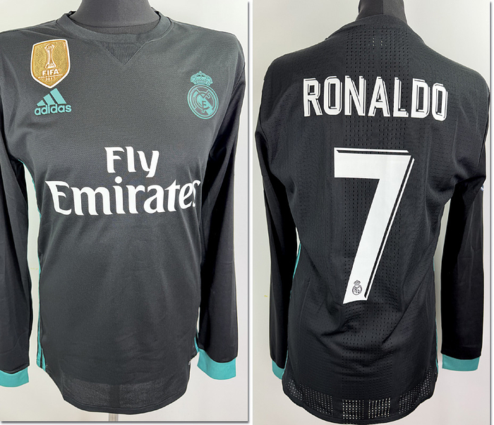 Madrid,Real - Trikot 2017  | Original match issued Real Madrid Spielertrikot mit der Nummer 7 von Cristiano Ronaldo.Vorbereitet für ein  Campionsleague-Spiel   in der Saison 2017/2018. Status ABC.