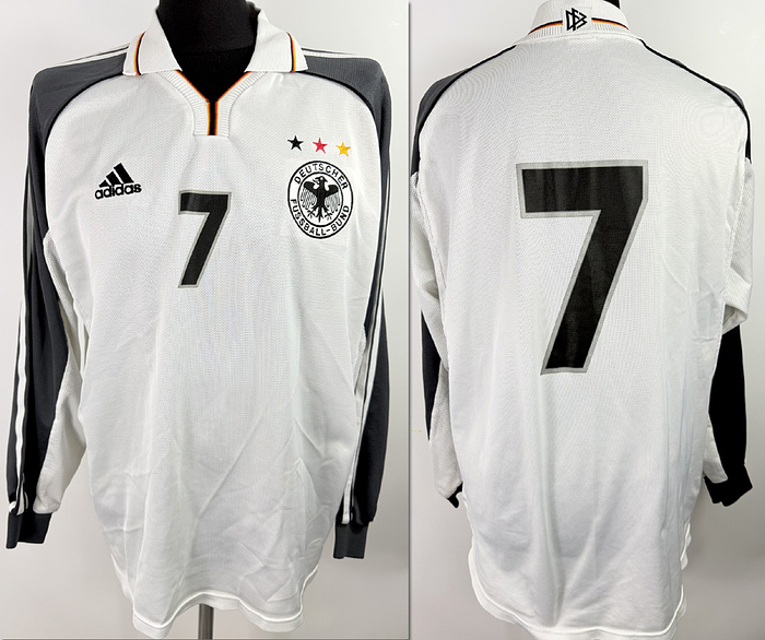 DFB  - Trikot 1998  | Original match issued DFB Länderspiel Spielertrikot mit der Nummer 7.Vorbereitet für Jens Jeremies für das EM-Qualifikationsspiel gegen die Türkei am 10.10.1998 in Bursa Status.  AAB