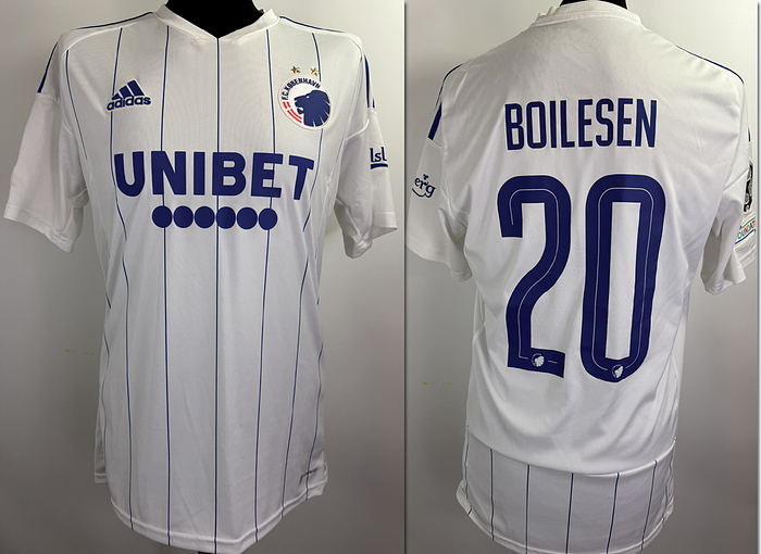 2Kopenhagen,FC - Trikot 2022  | Original match worn FC Kopenhagen Spielertrikot mit der Nummer 20.Getragen im Championsleague-Spiel gegen Borussia Dortmund am 06.09.2022.Trikot stammt aus der Sammlung einen ehemlaigen Mitarbeiters von Borussia Dortmund. Status AAB