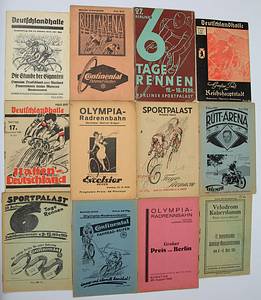 Collection of 197 different Berlin cycling programs, primarily for track events, dating from 1923 to 1945. --Varying conditions; some items punched. ARCHIVE. Condition: B-C - Bild 3