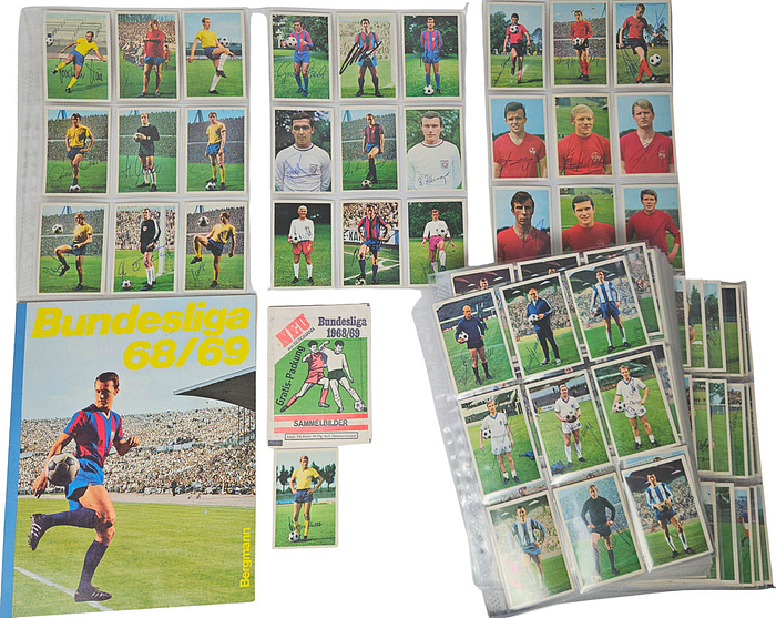 Sammelbilder-Bergmann 68  | Bundesliga 68/69. Leeralbum (Zustand: A) undt 324 original signierten Bildern. Komplette Serie und vollständig signiert!!!!! Dabei eine ungeöffnete original Kauftüte mit Bilder dieser Serie.