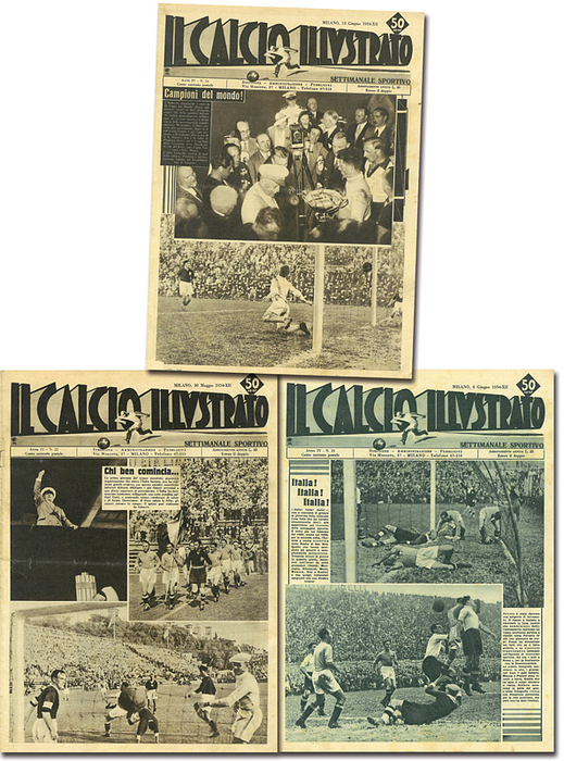 Il Calcio Illustrato 1934  | Il Calcio Illustrato No. 22 (30.5.1934) - No. 24 (13.6.1934). Alle drei 3 original WM - Ausgaben!