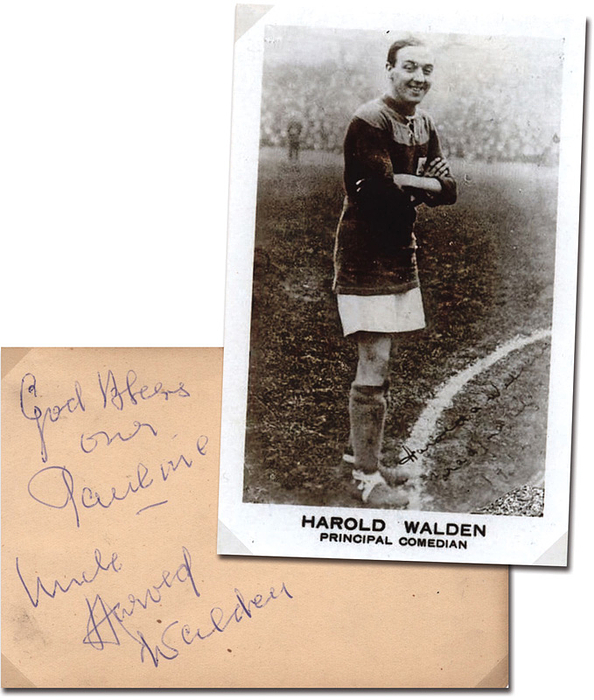 Walden, Harold A.  | (1887-1955) Originalsignatur und Widmungauf Blancobeleg von Harold A. Walden (GBR). Fußball-Olympiasieger 1912 mit Großbritannien.12x8,5 cm.