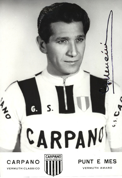 Nencini, Gastone  | (1930-1980) Signierte S/W-Autogrammkarte vom Tour de France-Sieger 1960 Gastone Nencini (ITA). 15x10 cm.