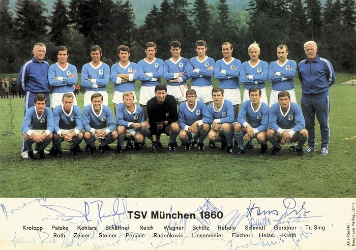 Sorry, no english description is available. ... German Football Autograph 1860 Munich 1968 -  Condition: A-.....