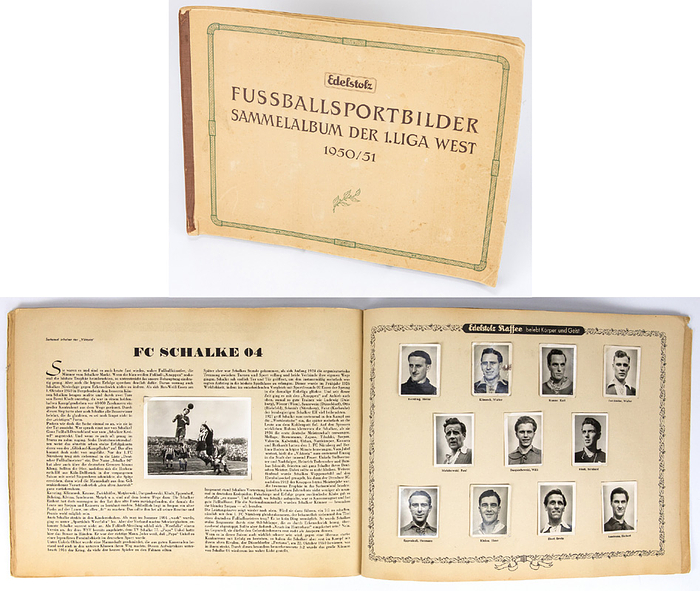 Sammelbilder-Edelstolz  | Fußballsportbilder Sammelalbum der 1.Liga West 1950/51.