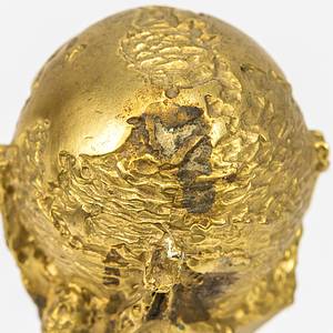 FIFA World Cup 1990  | FIFA Weltpokal. Vergoldete Bronze auf Marmorsockel, dieser mit Metallschild und Innschrift „XIV Coupe du Monde de la FIFA Italie 1990". Höhe 15,5cm (595 Gramm!!!). Hersteller: Bertoni. - Bild 3