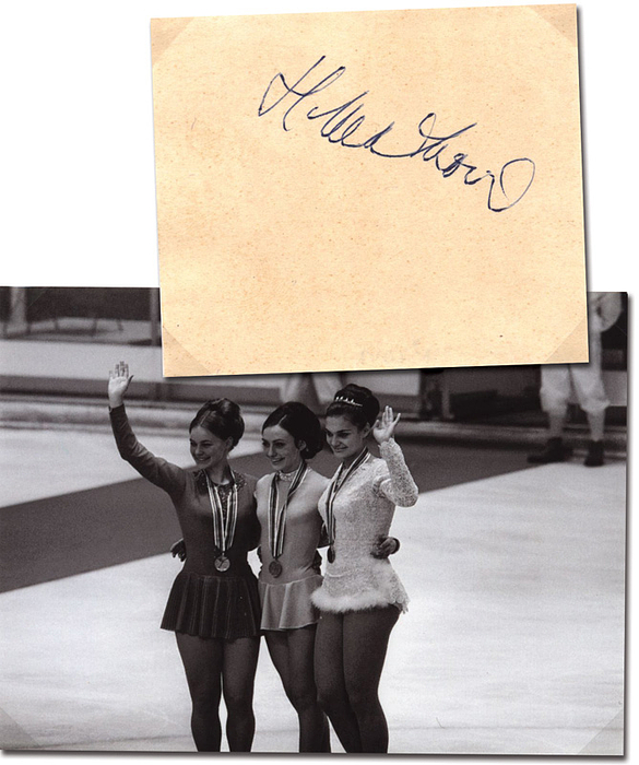 Sorry, no english description is available. ... Olympic Games 1968 Figure skating Autograph -  Condition: A.....Dabei S/W-Reprofoto. Hana Maskova starb 1972 bei einem Autounfall in Frankreich.