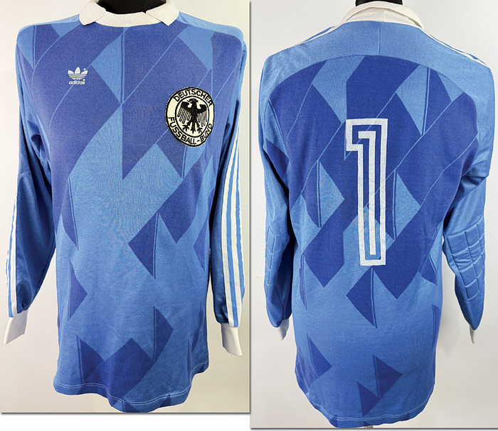 DFB - Trikot 1988  | Original match worn DFB Spielertrikot mit der Nummer 1 von  Eike Immel. Getragen in einem Länderspiel in 1988.Trikot stammt aus der Sammlung eines ehemaligen DFB-Mitarbeiters. Status ABB