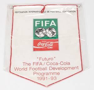  - 5 different pennants from FIFA tournaments dating from 1991–2001. 34x26 + 26x19 cm. Condition: A - Bild 2