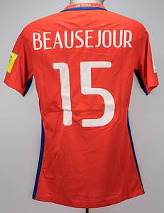Chile - Trikot 2017  | Original match worn / issued Spielertrikot von Chile mit der Rückennummer 15. Getragen von Beausejour am 22.06.2017 im Confederations Cup in Kazan gegen Deutschland (1:1). Status:AAB. - Bild 2