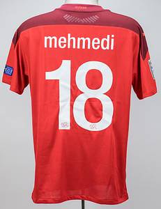 Schweiz - Trikot 2020  | Original match worn / issued Spielertrikot von der Schweiz mit der Rückennummer 18. Getragen vom Mehmedi 13.10.2020 in Köln im Gruppenspiel der Nations League gegen Deutschland. Status:AAB. - Bild 2