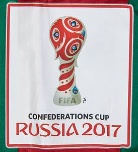  - Original match-worn/issued Cameroon player shirt with squad number 17. Worn by Djoum on June 25, 2017, in the 2017 Confederations Cup match against Germany (1–3) in Russia. Status: AAB. Short-sleeved jersey; size XL; rubberized association logo, Puma logo, and lion's head logo; rubberized player name and squad number (front and back); jersey features rubber reinforcements in the back area; includes FIFA Confederations Cup 2017 patch and FIFA Fair Play patch; Puma PowerCell technology. --The consignor obtained this jersey directly from a former DFB team staff member. Condition: A - Bild 3