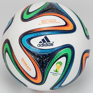  - "Adidas Brazuca" official match ball for the 2014 FIFA World Cup in Brazil. From the historic match against Brazil. Features the match print: "8 July 2014 Semi-Final Brazil – Germany. Belo Horizonte, Estádio Mineirão." FIFA-approved (A). Size 5. Made in China. Condition: A- - Bild 2