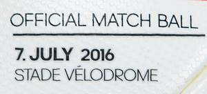 Adidas Ball 2016  | Adidas "Fracas" offizieller Ball der Fußball Europameisterschaft 2016 in Frankreich. Mit dem Logo der UEFA Euro 2016. Mit zwei match Prints "7.July 2016 Stade Vélodrome" und "Germany - France". Aufschrift "Official Match Ball". Größe 5. - Bild 5