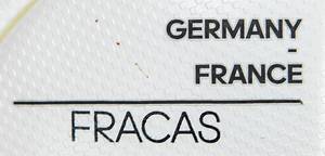 Adidas Ball 2016  | Adidas "Fracas" offizieller Ball der Fußball Europameisterschaft 2016 in Frankreich. Mit dem Logo der UEFA Euro 2016. Mit zwei match Prints "7.July 2016 Stade Vélodrome" und "Germany - France". Aufschrift "Official Match Ball". Größe 5. - Bild 6