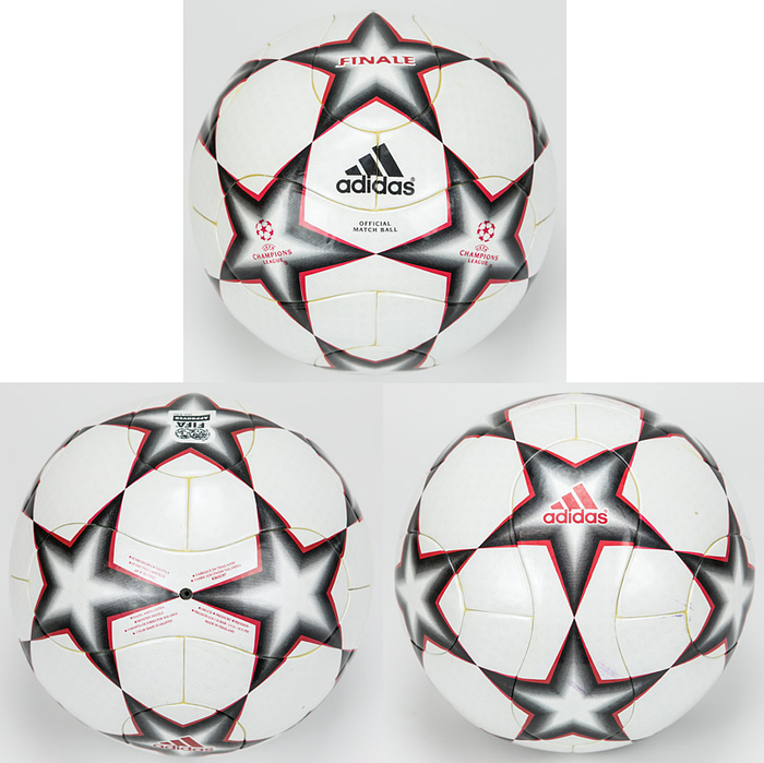 Adidas Spielball 2007  | Original Spielball Adidas "FINALE" aus dem ChampionsLeague -Spiel Bayern München v Real Madrid (2:1) am 7.3.2007 in München. Mit dem Aufrdruck "Official Match Ball".  Größe 5. Dieser Ball wurde in diesem Spiel eingesetzt. Status:AAA