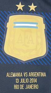 Argentinien -  Trikot 2014 WM  | Original match issued Spielertrikot von Argentinien mit der Rückennummer 10. Getragen/ vorbereitet für Lionell Messi am 13.07.2014 im Endspiel der Fußball Weltmeisterschaft gegen Deutschland.  Argentinien - Deutschland 0:1. Status:AAB. - Bild 3
