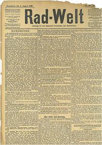 Radwelt 1910-1913  | Radwelt 1910-1913. Zeitschrift für die Gesamt-Interessen des Radfahrens und des Karaftfahrwesens. Konvolut von 4 Jahrgängen: 1910-1913. - Bild 3