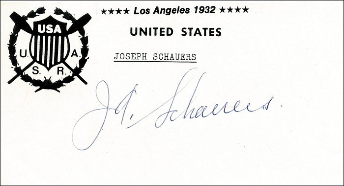 Autograph Olympic Games 1932 Rowing USA