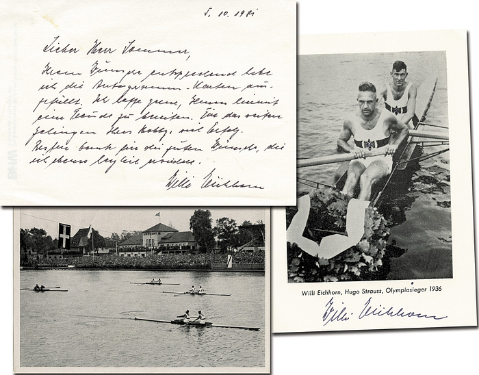 Autograph Olympic Games Rowing 1936 Germany