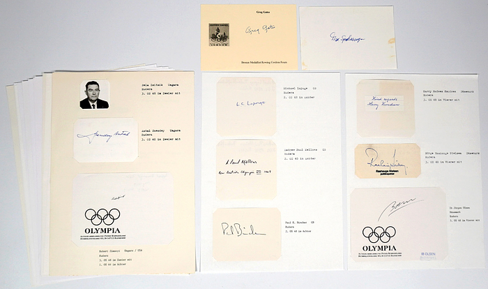 Sorry, no english description is available. ... Olympic Games 1948 31x Autograph rowing -  Condition: A-.....