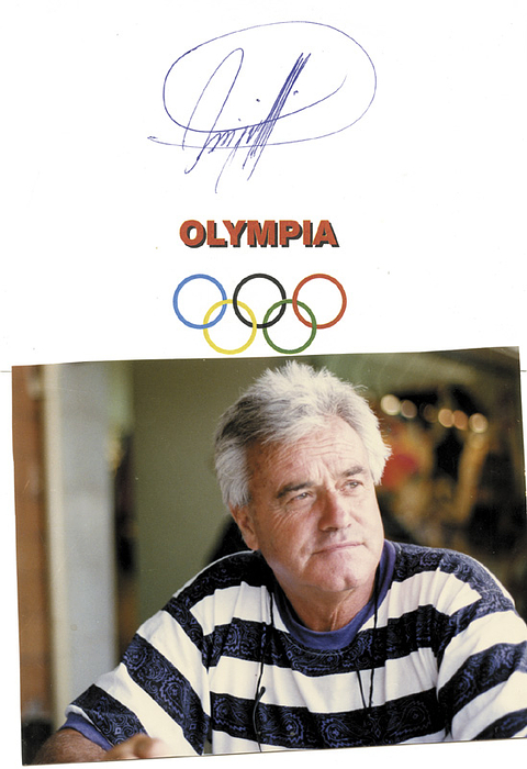 Bronzemedaille im Rudern im Doppelzweier für Miguel Seijas (ARG) 	bei den Olympischen Spielen 1952. Blancobelege, je 14,5x10,5 cm . Dabei ein Farbfoto (15x10 cm).