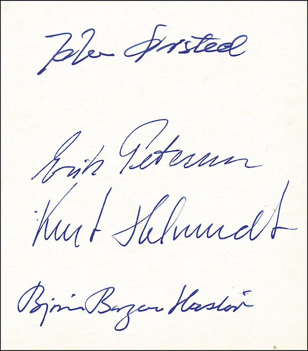 Sorry, no english description is available. ... Olympic Games 1964 Autograph rowing Danemark -  Condition: A.....Absolut selten die Athleten geben so gut wie keine Autogramme!!!.