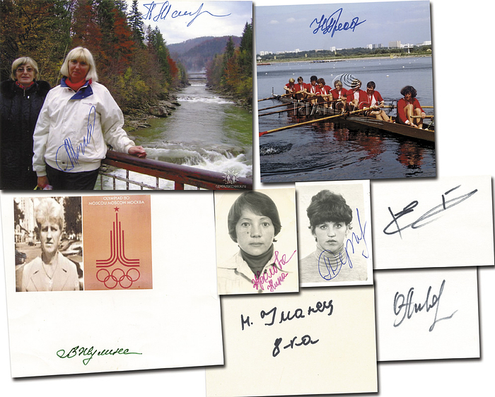 Sorry, no english description is available. ... Olympic Games 1980 Autograph rowing USSR -  Condition: A-.....Selten!!.