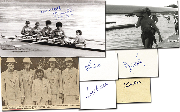 Sorry, no english description is available. ... Olympic Games 1984 Autograph Rowing Romania -  Condition: A-.....Dabei ein unsigniertes S/W-Foto und ein Magazinbild.
